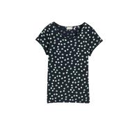 Tom Tailor - T-Shirt mit Rundhalsausschnitt navy green dots - Gr. - S