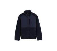 Tom Tailor Regular Fit Webpelzjacke mit Stehkragen in Dunkelblau, Größe L