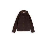 Tom Tailor - Teddy Sweatjacke mit Kapuze java dark brown - Gr. - XXXL