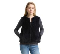 Tom Tailor - Teddy Weste mit Taschen deep black - Gr. - L