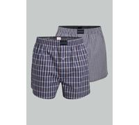Tom Tailor - TOM TAILOR Herren Boxershort kariert 2er Pack blau-mittel-karo - Gr. - 7
