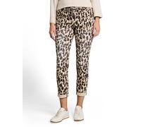 TOM TAILOR "TOM TAILOR Tapered" mit Bindeband am Bündchen (91581552-46) braun beige leo print