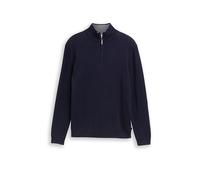 TOM TAILOR Troyer Pullover dunkelblau | L