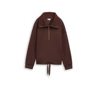 Tom Tailor - Troyer Sweatshirt aus Scuba java dark brown - Gr. - XXXL