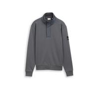 Tom Tailor - Troyer Sweatshirt mit Badge Darkest Olive - Gr. - S