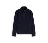 Tom Tailor - Troyer Sweatshirt mit Badge sky captain blue - Gr. - XL