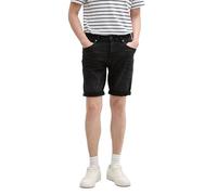 TOM TAILOR TTJOSH Regular Slim Jeans Shorts, Black Black Denim, 38