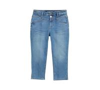 Tom Tailor Slim Fit Caprihose aus Baumwoll-Mix Modell 'KATE' in Jeansblau, Größe 30