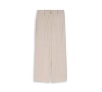 Tom Tailor - TTLEA WIDE Hose mit Bügelfalte soft taupe grey melange - Gr. - 36/32