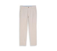 Tom Tailor - TTREGULAR Chino Hose mit Leinenanteil cashew beige chambray - Gr. - 32