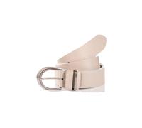 TOM TAILOR "TTSANDRA" 3,5 cm breiter Damengürtel, genarbte Oberfläche, Schließe silberfarben (90138646-80) creme