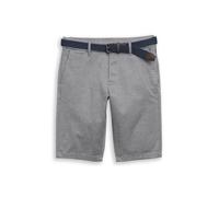 Tom Tailor - TTSLIM Chino Shorts mit Gürtel white navy zig zag structure - Gr. - 34