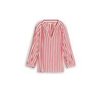 Tom Tailor - Tunika Bluse mit Streifen soft scarlet red stripe - Gr. - 40