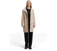 Tom Tailor - Wollmantel mit Stehkragen beige heringbone - Gr. - XXL