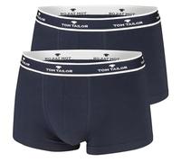 Tom Tailor Underwear Herren Retroshorts Hip Pants, 2er Pack, Einfarbig, Gr. Large (Herstellergröße: L/6), Blau (Navy 7000)