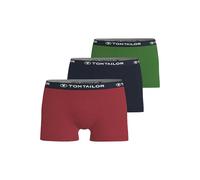Tom Tailor Herren Boxershorts Buffer G4 Hip Pants – 3er Pack, Uni Dunkelblau/Rot/Grün, 2XL