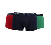 Tom Tailor Underwear Herren Retroshorts Hip Pants, 3er Pack, Einfarbig, Gr. X-Large (Herstellergröße: XL/7), Blau (red-Navy-Green 2292)
