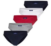 Minislip TOM TAILOR "Colorado", Herren, Gr. XXL, bunt (navy, weiß, rot), Single Jersey, Obermaterial: 100% Baumwolle, unifarben, körpernah, Unterhosen, weich, bequem, eng, atmungsaktiv, breiter Bund,