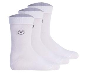 TOM TAILOR Unisex Kinder Socken, 3er Pack - Strümpfe, Baumwolle, Logo, einfarbig 23-26 Weiß