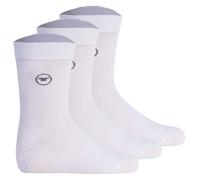 TOM TAILOR Unisex Kinder Socken, 3er Pack - Strümpfe, Baumwolle, Logo, einfarbig 35-38 Weiß