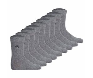 TOM TAILOR Unisex Kinder Socken, 9er Pack - Strümpfe, Baumwolle, Logo, einfarbig 23-26 Grau