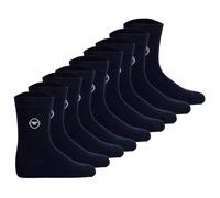 TOM TAILOR Unisex Kinder Socken, 9er Pack - Strümpfe, Baumwolle, Logo, einfarbig 27-30 Blau