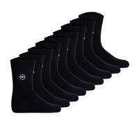 TOM TAILOR Unisex Kinder Socken, 9er Pack - Strümpfe, Baumwolle, Logo, einfarbig 27-30 Schwarz