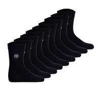 TOM TAILOR Unisex Kinder Socken, 9er Pack - Strümpfe, Baumwolle, Logo, einfarbig Schwarz 27-30