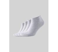 Sneakersocken TOM TAILOR "Socken 4er Pack", Damen, Gr. 35-38, grau (hellgrau), Obermaterial: 77% Baumwolle CO. 20% Polyamid PA. 3% Elasthan EL., Socken Sneakersocken (60026359-35) hellgrau