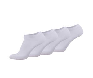 TOM TAILOR Unisex Socken, 4er Pack - Basic, Sneakersocken, einfarbig 35-38 Weiß