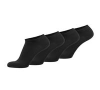 TOM TAILOR Unisex Socken, 4er Pack - Basic, Sneakersocken, einfarbig 39-42 Schwarz