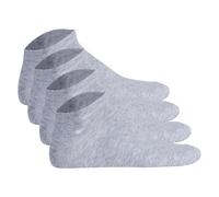 TOM TAILOR Unisex Socken, 4er Pack - Basic, Sneakersocken, einfarbig Hellgrau 35-38