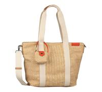 TOM TAILOR Vanya Damen Shopper Umhängetasche Reißverschluss Groß Beige