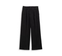 Tom Tailor Regular Fit Weite Hose mit Baumwoll-Anteil in BLACK, Größe 44/32