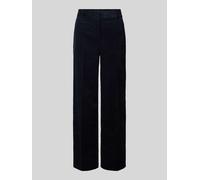 Tom Tailor Wide Leg Marlenehose aus Baumwoll-Mix in Dunkelblau, Größe 38/32