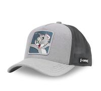 Tom und Jerry Cap für Damen und Herren, verstellbare und authentische Trucker-Kappe, Grau, Schwarz, Größe TU, grau, Einheitsgröße