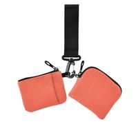 Tomato Solid Color Pure Plain Peach Dual Coin Purse Credit Card Holder Wallet Small Detachable Change Purse Wallet with Zipper Coin Pocket for Ladies 2 Pcs, Tomate, einfarbig, Pfirsichfarben, 1 size,