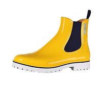 tomBrook Damen Regenstiefel Gummistiefel Kurz Stiefelette Oxford - Gummistiefel Damen Outdoor Gummistiefelletten mit Blockabsatz