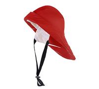 tomBrook Südwester Regenhut Unisex - wasserdichte Regenmütze mit verstellbaren Kinnriemen und Innenfutter in Rot Größe XL