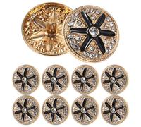 TOMETURE 1 Satz 10 Stück Runde Metallknöpfe 25mm Goldfarbene Wollmantelknöpfe mit Feiner Verarbeitung und Rostfreiem Zinklegierungs Material für Elegante Kleidung