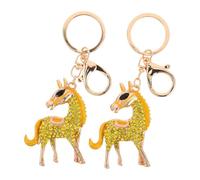 TOMETURE 2 Schlüsselanhänger zum Chinesischen Neujahr 2026 - Strass-Anhänger „Jahr des Pferdes“ - Glitzernder Taschenanhänger - Glücksbringer für Geburtstagsgeschenke und Partyaccessoires