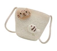 TOMETURE Leichte Strohtasche aus Stroh für Mädchen Kleine Umhängetasche mit Feiner Linie Modisches Design für Outdoor und Viele Anlässe