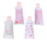 TOMETURE Niedliches Federmäppchen im Zahnpasta Design aus Pu Leder Große Kapazität und Multifunktional 4 Stück für Mädchen und Frauen für Schule und Büro
