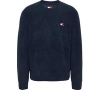 Tommy DM19431C1G Strickpullover aus Wolle, Rundhalsausschnitt, Marineblau