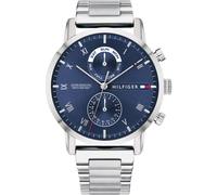 Tommy Hilfiger Multi Zifferblatt Quarz Uhr für Herren mit Silbernes Edelstahlarmband - 1710401
