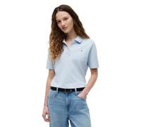Poloshirt TOMMY HILFIGER "1985 Regular Fit Pique Premium Polo", Damen, Gr. M (38), blau (breezy blau), Piquu00e9, Obermaterial: 95% Baumwolle, 5% Elasthan, unifarben, casual, regular fit hüftlang, Kur