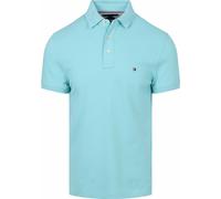 Tommy Hilfiger 1985 Polo Aqua Blau - Größe S Hellblau S