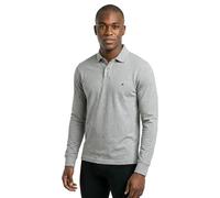 Tommy Hilfiger 1985 Regular Fit Longsleeve Poloshirt grau, Einfarbig