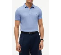 Poloshirt TOMMY HILFIGER "1985 SLIM POLO", Herren, Gr. XL, blau (brisk blau), Piqué, Obermaterial: 96% Baumwolle, 4% Elasthan, Shirts, Markenstickerei, aus Baumwoll-Piqué (74159630-XL) brisk blau