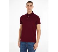 Poloshirt TOMMY HILFIGER "1985 SLIM POLO mit Piqué-Struktur und Stickerei", Herren, Gr. XL, rot (deep rouge), Piqué, Obermaterial: 96% Baumwolle, 4% Elasthan, Basic, slim fit, eingesetzt Bündchen, Shi
